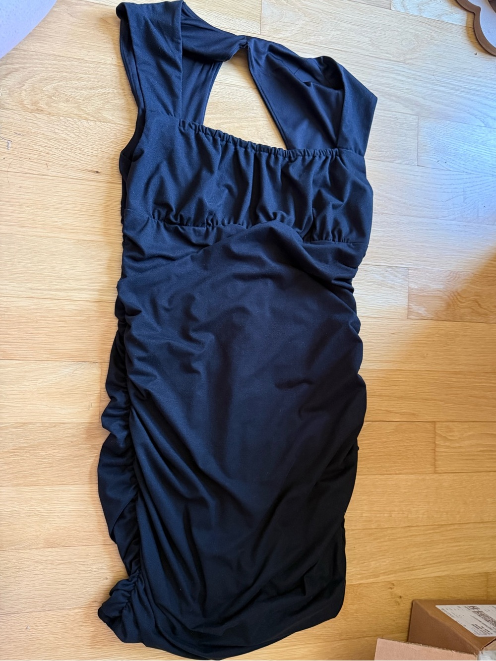 Black Ruched Dress